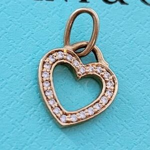Tiffany & Co. Gold Diamond Heart Charm